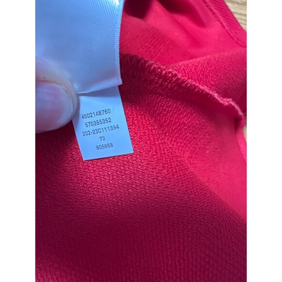 Chicos Red Textured Diamond Pattern Long Sleeve Top Size 3 US XL - Picture 9 of 10